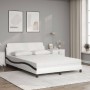 Bed with black and white synthetic leather mattress 140x190 cm by vidaXL, Beds and slatted bases - Ref: Foro24-3208403, Price...