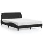 Bed with black synthetic leather mattress 140x200 cm by vidaXL, Beds and slatted bases - Ref: Foro24-3208417, Price: 364,33 €...