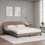 Bed with cappuccino synthetic leather mattress 160x200 cm by vidaXL, Beds and slatted bases - Ref: Foro24-3208441, Price: 453...