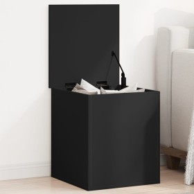 Black engineered wood storage box 40x42x46 cm by vidaXL, Storage trunks - Ref: Foro24-840647, Price: 51,39 €, Discount: %