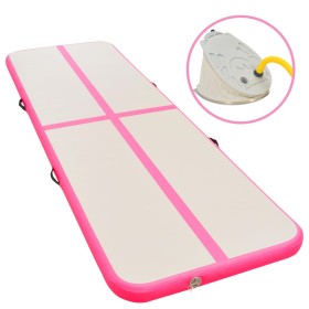 Esterilla inflable de gimnasia con bomba 300x100x10 cm PVC rosa de vidaXL, Esteras para pilates y yoga - Ref: Foro24-91912, P...