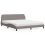 Cama con colchón de tela gris taupe 180x200 cm de vidaXL, Camas y somieres - Ref: Foro24-3208448, Precio: 424,69 €, Descuento: %