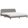 Cama con colchón de tela gris taupe 180x200 cm de vidaXL, Camas y somieres - Ref: Foro24-3208448, Precio: 424,69 €, Descuento: %