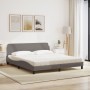 Cama con colchón de tela gris taupe 180x200 cm de vidaXL, Camas y somieres - Ref: Foro24-3208448, Precio: 424,69 €, Descuento: %