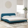 Bed with blue velvet mattress 180x200 cm by vidaXL, Beds and slatted bases - Ref: Foro24-3208455, Price: 415,01 €, Discount: %