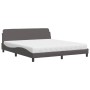 Cama con colchón cuero sintético gris 180x200 cm de vidaXL, Camas y somieres - Ref: Foro24-3208460, Precio: 420,73 €, Descuen...