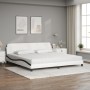 Bed with black and white synthetic leather mattress 200x200 cm by vidaXL, Beds and slatted bases - Ref: Foro24-3208483, Price...