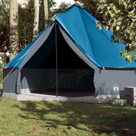 Familienzelt Tipi 10 Personen wasserdicht blau von vidaXL, Zelte - Ref: Foro24-94595, Preis: 208,39 €, Rabatt: %