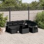 8-teiliges Gartensofa-Set und schwarze synthetische Rattankissen von vidaXL, Gartensets - Ref: Foro24-3268095, Preis: 601,76 ...