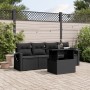 5-teiliges Gartenmöbel-Set und schwarze synthetische Rattankissen von vidaXL, Gartensets - Ref: Foro24-3267725, Preis: 357,52...