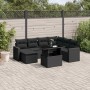 8-teiliges Gartensofa-Set und schwarze synthetische Rattankissen von vidaXL, Gartensets - Ref: Foro24-3267435, Preis: 509,20 ...