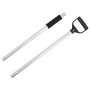 Silver steel rake fork handle Ø11x114 cm by vidaXL, livestock feeding - Ref: Foro24-172483, Price: 17,98 €, Discount: %