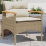 Gartensofa-Set mit beigen Kissen, 3-teilig, PE-Rattan von vidaXL, Gartensets - Ref: Foro24-368406, Preis: 197,01 €, Rabatt: %