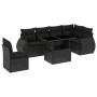 7-piece garden sofa set with black synthetic rattan cushions by vidaXL, Garden sets - Ref: Foro24-3268565, Price: 535,23 €, D...