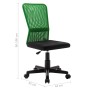 Black and green mesh fabric office chair 44x52x100 cm by vidaXL, Office chairs - Ref: Foro24-289512, Price: 70,18 €, Discount: %