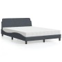 Cama con colchón terciopelo gris oscuro 120x200 cm de vidaXL, Camas y somieres - Ref: Foro24-3208372, Precio: 340,78 €, Descu...