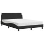 Cama con colchón terciopelo negro 140x190 cm de vidaXL, Camas y somieres - Ref: Foro24-3208393, Precio: 322,99 €, Descuento: %