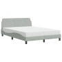 Bed with light gray velvet mattress 140x190 cm by vidaXL, Beds and slatted bases - Ref: Foro24-3208391, Price: 313,78 €, Disc...