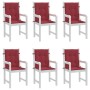 Low back garden chair cushion 6 pcs red red Oxford fabric by vidaXL, Cushions for chairs and sofas - Ref: Foro24-314142, Pric...