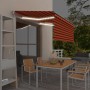 Toldo retráctil manual con persiana y LED naranja/marrón 3x2,5m de vidaXL, Toldos - Ref: Foro24-3069385, Precio: 283,32 €, De...