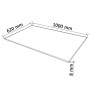 Square tempered glass table top 1000x620 mm by vidaXL, Table tops - Ref: Foro24-243633, Price: 44,50 €, Discount: %