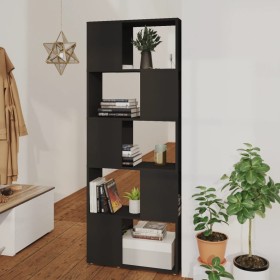 Black plywood separator bookcase 60x24x155 cm by vidaXL, Bookcases and shelves - Ref: Foro24-809090, Price: 40,99 €, Discount: %