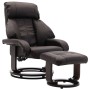 Sillón reclinable para TV con reposapiés cuero sintético marrón de vidaXL, Sillones - Ref: Foro24-248675, Precio: 228,01 €, D...