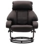 Sillón reclinable para TV con reposapiés cuero sintético marrón de vidaXL, Sillones - Ref: Foro24-248675, Precio: 228,01 €, D...