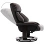 Sillón reclinable para TV con reposapiés cuero sintético marrón de vidaXL, Sillones - Ref: Foro24-248675, Precio: 228,01 €, D...