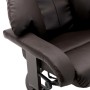 Sillón reclinable para TV con reposapiés cuero sintético marrón de vidaXL, Sillones - Ref: Foro24-248675, Precio: 228,01 €, D...