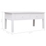 White wooden coffee table 100x50x45 cm by vidaXL, Coffee table - Ref: Foro24-284137, Price: 154,60 €, Discount: %