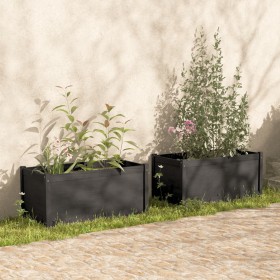 Planters 2 pcs solid gray pine wood 100x50x50 cm by vidaXL, Pots and planters - Ref: Foro24-810729, Price: 167,99 €, Discount: %