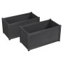 Planters 2 pcs solid gray pine wood 100x50x50 cm by vidaXL, Pots and planters - Ref: Foro24-810729, Price: 167,57 €, Discount: %