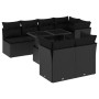 Set aus 8-teiligen Gartensofas und Kissen Kunstrattan schwarz von vidaXL, Gartensets - Ref: Foro24-3266405, Preis: 597,11 €, ...