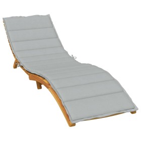 Sonnenliegekissen aus hellgrauem meliertem Stoff 200x70x4 cm von vidaXL, Kissen für Stühle und Sofas - Ref: Foro24-4002520, P...