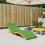 Cushion for sun lounger in green melange fabric 200x50x4 cm by vidaXL, Cushions for chairs and sofas - Ref: Foro24-4002503, P...