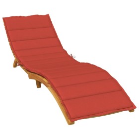 Cushion for sun lounger in red melange fabric 200x60x4 cm by vidaXL, Cushions for chairs and sofas - Ref: Foro24-4002515, Pri...