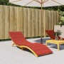 Cushion for sun lounger in red melange fabric 200x60x4 cm by vidaXL, Cushions for chairs and sofas - Ref: Foro24-4002515, Pri...