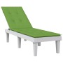 Cushion for sun lounger in green melange fabric (75+105)x50x3 cm by vidaXL, Cushions for chairs and sofas - Ref: Foro24-40024...