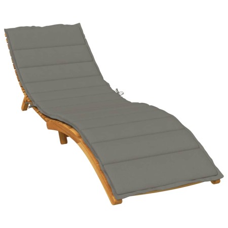 Sonnenliegekissen aus dunkelgrauem meliertem Stoff 200x50x4 cm von vidaXL, Kissen für Stühle und Sofas - Ref: Foro24-4002499,...