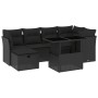 Set mit 7 Gartensofas mit Kissen Kunstrattan schwarz von vidaXL, Gartensets - Ref: Foro24-3274655, Preis: 450,77 €, Rabatt: %