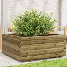 Pine wood planter impregnated 110x110x49.5 cm by vidaXL, Pots and planters - Ref: Foro24-3282548, Price: 258,73 €, Discount: %