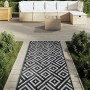 Alfombra de exterior PP blanco y negro 80x250 cm de vidaXL, Protectores para exterior - Ref: Foro24-368575, Precio: 23,38 €, ...