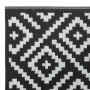 Alfombra de exterior PP blanco y negro 80x250 cm de vidaXL, Protectores para exterior - Ref: Foro24-368575, Precio: 23,38 €, ...