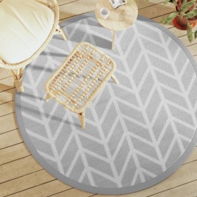 Outdoor gray PP Ø160 cm carpet by vidaXL, Outdoor protectors - Ref: Foro24-368549, Price: 28,99 €, Discount: %