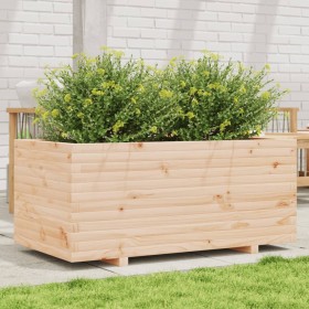 Jardinera madera maciza de pino 110x60x49,5 cm de vidaXL, Maceteros y jardineras - Ref: Foro24-3282569, Precio: 181,99 €, Des...