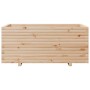 Jardinera madera maciza de pino 110x60x49,5 cm de vidaXL, Maceteros y jardineras - Ref: Foro24-3282569, Precio: 182,35 €, Des...