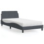 Cama con colchón terciopelo gris oscuro 100x200 cm de vidaXL, Camas y somieres - Ref: Foro24-3208352, Precio: 268,98 €, Descu...