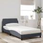 Cama con colchón terciopelo gris oscuro 100x200 cm de vidaXL, Camas y somieres - Ref: Foro24-3208352, Precio: 268,98 €, Descu...