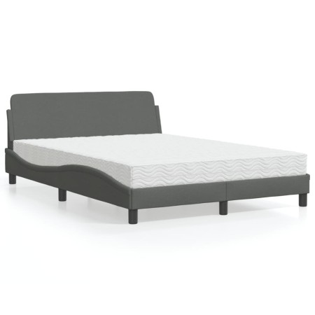 Bett mit dunkelgrauer Stoffmatratze 120x200 cm von vidaXL, Betten und Lattenroste - Ref: Foro24-3208365, Preis: 319,28 €, Rab...